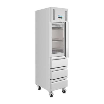 Polar U-Series Single Door and Three Drawer Slimline GN Cabinet Fridge • PAS-UA113-A