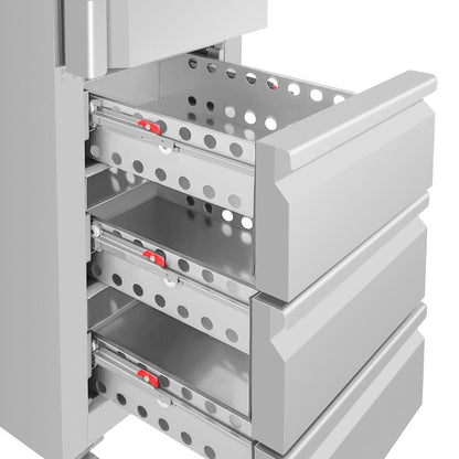 Polar U-Series Single Door and Three Drawer Slimline GN Cabinet Fridge • PAS-UA113-A