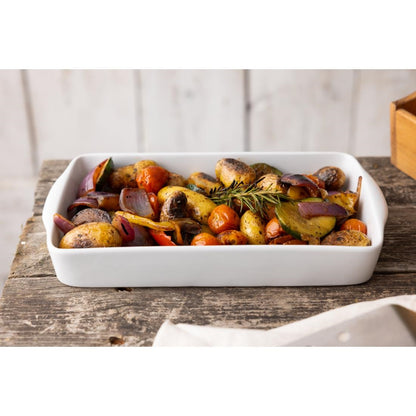 Olympia Whiteware Oblong Roasting Dishes 305 x 163mm (6 Pack) • PAS-W419