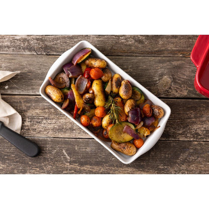 Olympia Whiteware Oblong Roasting Dishes 305 x 163mm (6 Pack) • PAS-W419