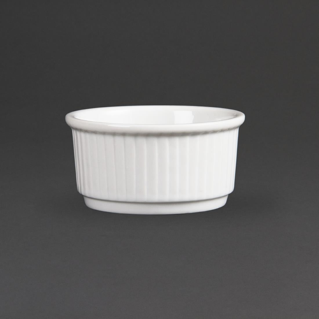 Olympia Whiteware Stacking Ramekin - 85mm (12 Pack) (Diameter: 85mm. Pack quantity: 12) • PAS-W421