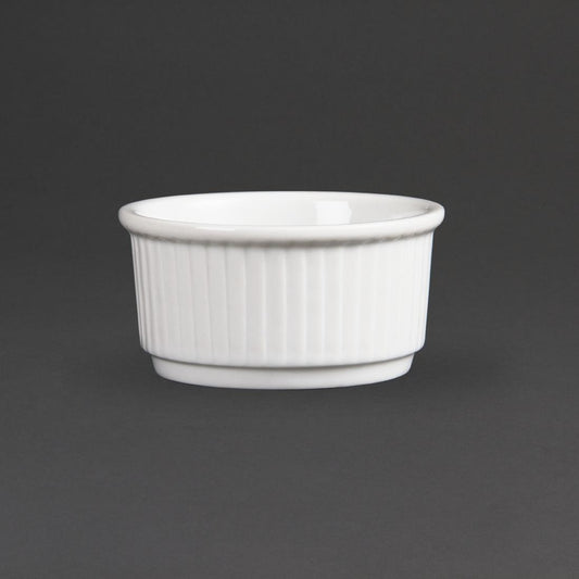 Olympia Whiteware Stacking Ramekin - 85mm (12 Pack) (Diameter: 85mm. Pack quantity: 12) • PAS-W421