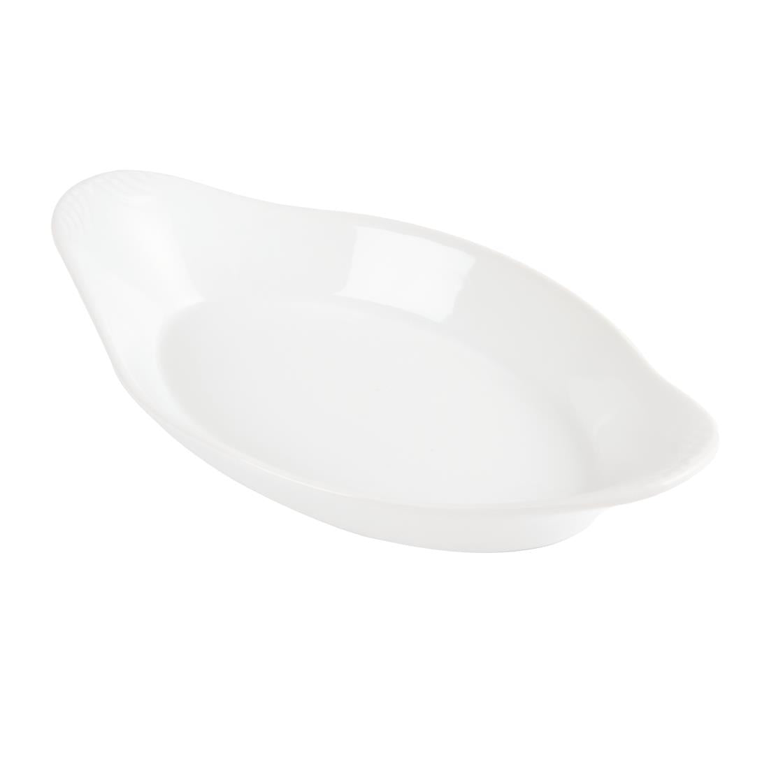 Olympia Whiteware Oval Eared Dish - 270ml 9.1fl oz (6 Pack) • PAS-W427