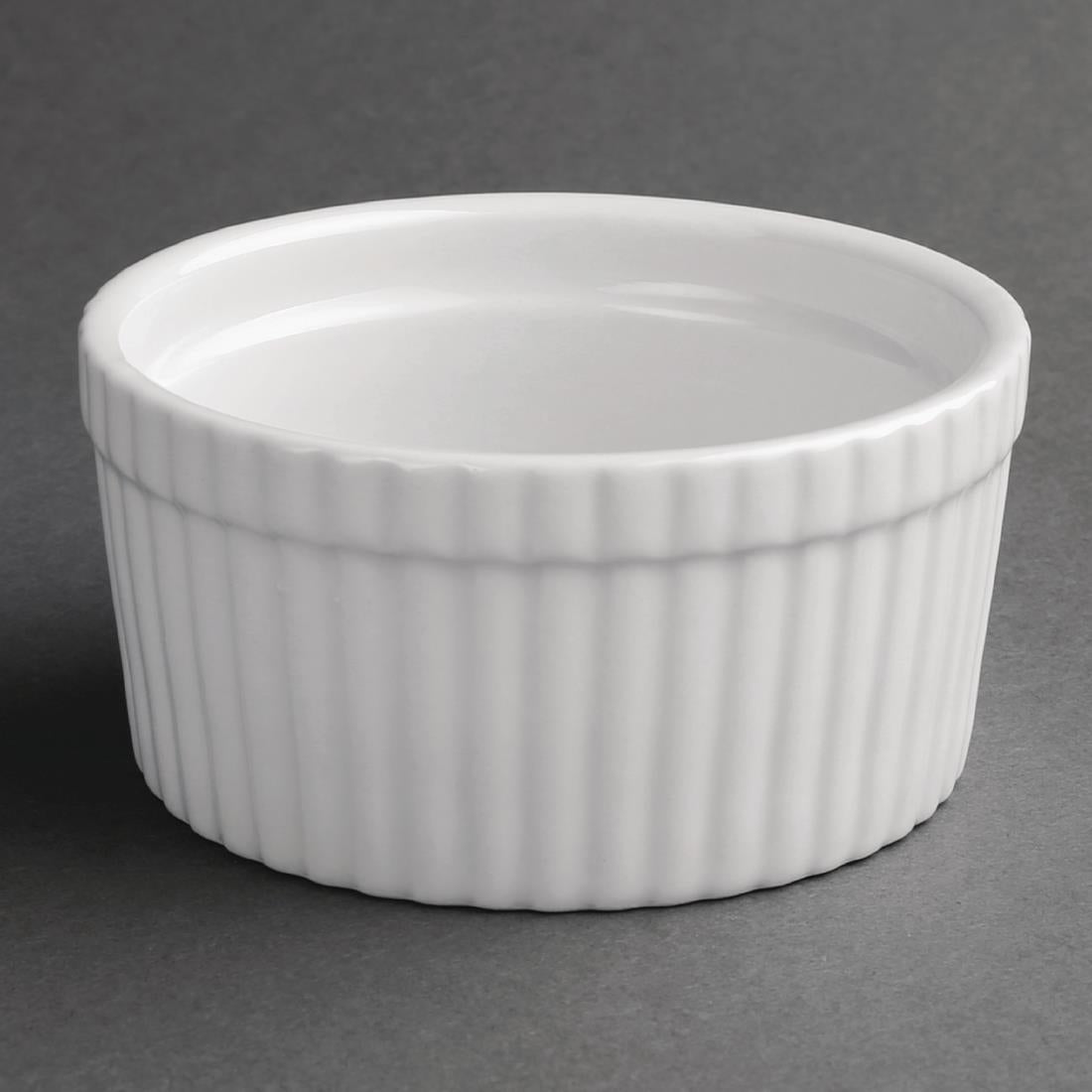 Olympia Whiteware Souffle Dish 105mm (6 Pack) (105(Ø)mm. Pack quantity: 6) • PAS-W431