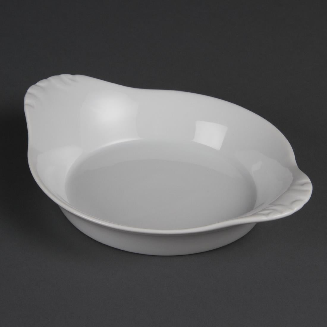 Olympia Whiteware Round Eared Dishes 220mm (6 Pack) (Pack of 6) • PAS-W433