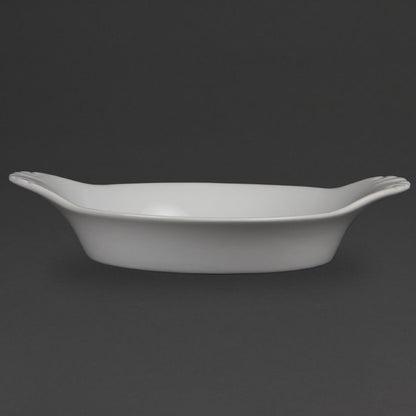 Olympia Whiteware Round Eared Dishes 220mm (6 Pack) (Pack of 6) • PAS-W433
