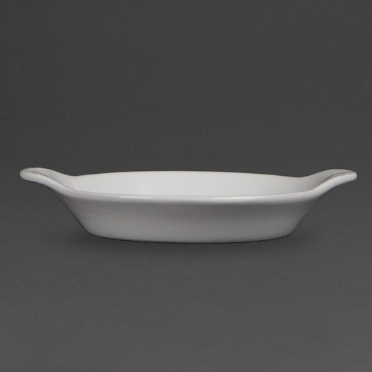 Olympia Whiteware Round Eared Dish - 26x170x140mm (6 Pack) (Size: 32(H) x 170(W) x 140(D)mm. Pack Quantity: 6) • PAS-W439