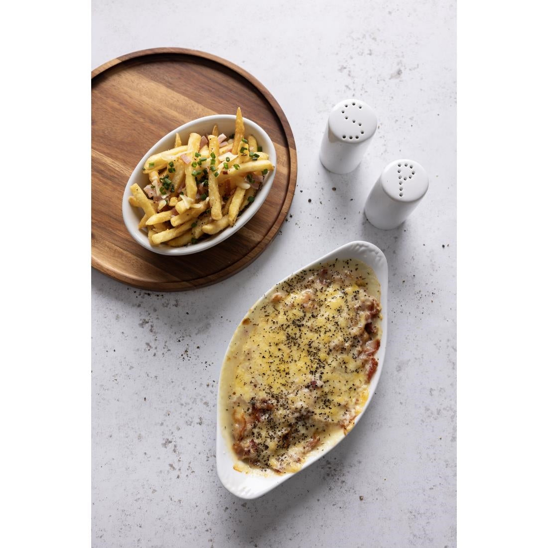 Olympia Whiteware Oval Eared Dish - 400ml 13.5fl oz (6 Pack) • PAS-W440