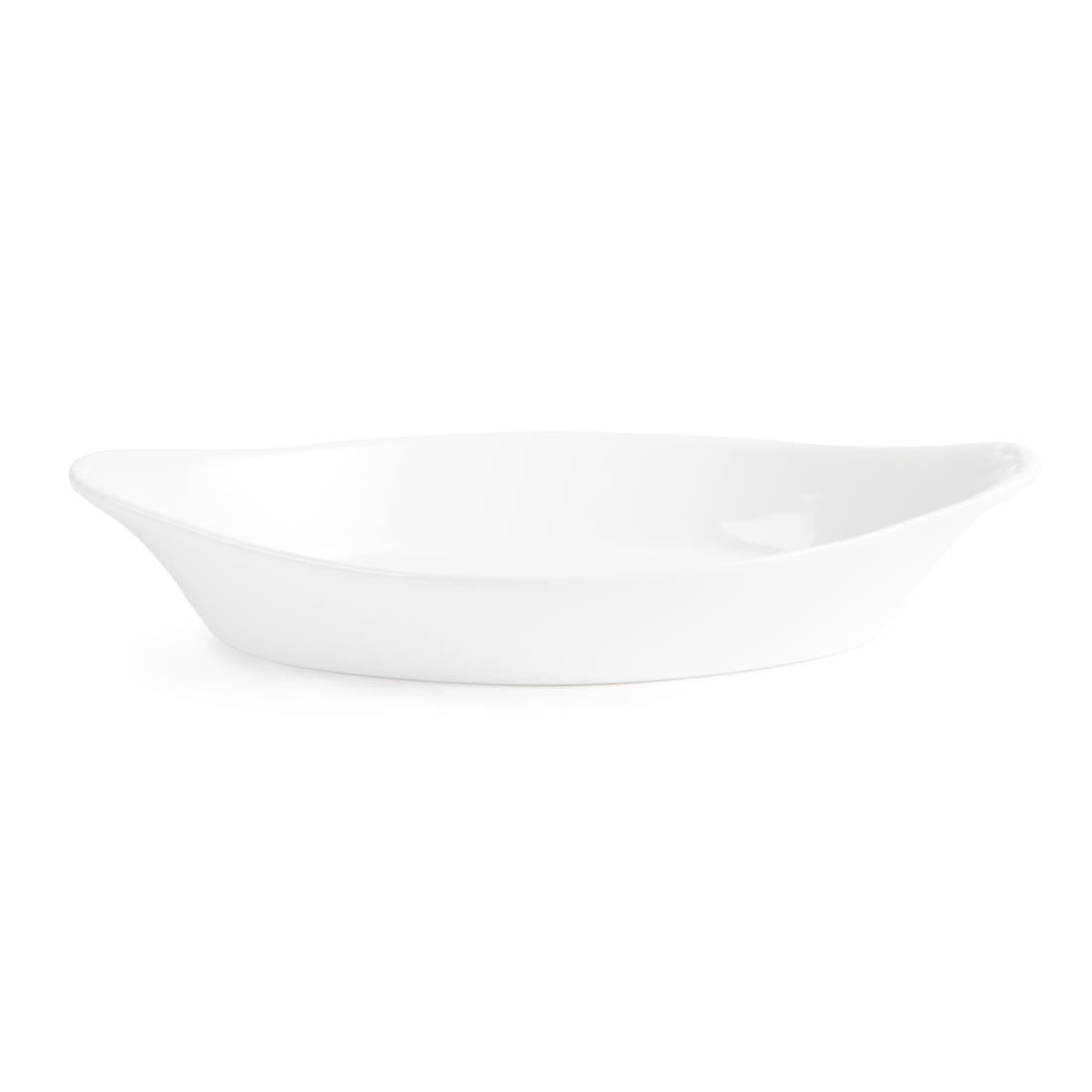 Olympia Whiteware Oval Eared Dishes 262 x 141mm (6 Pack) (Pack of 6) • PAS-W440