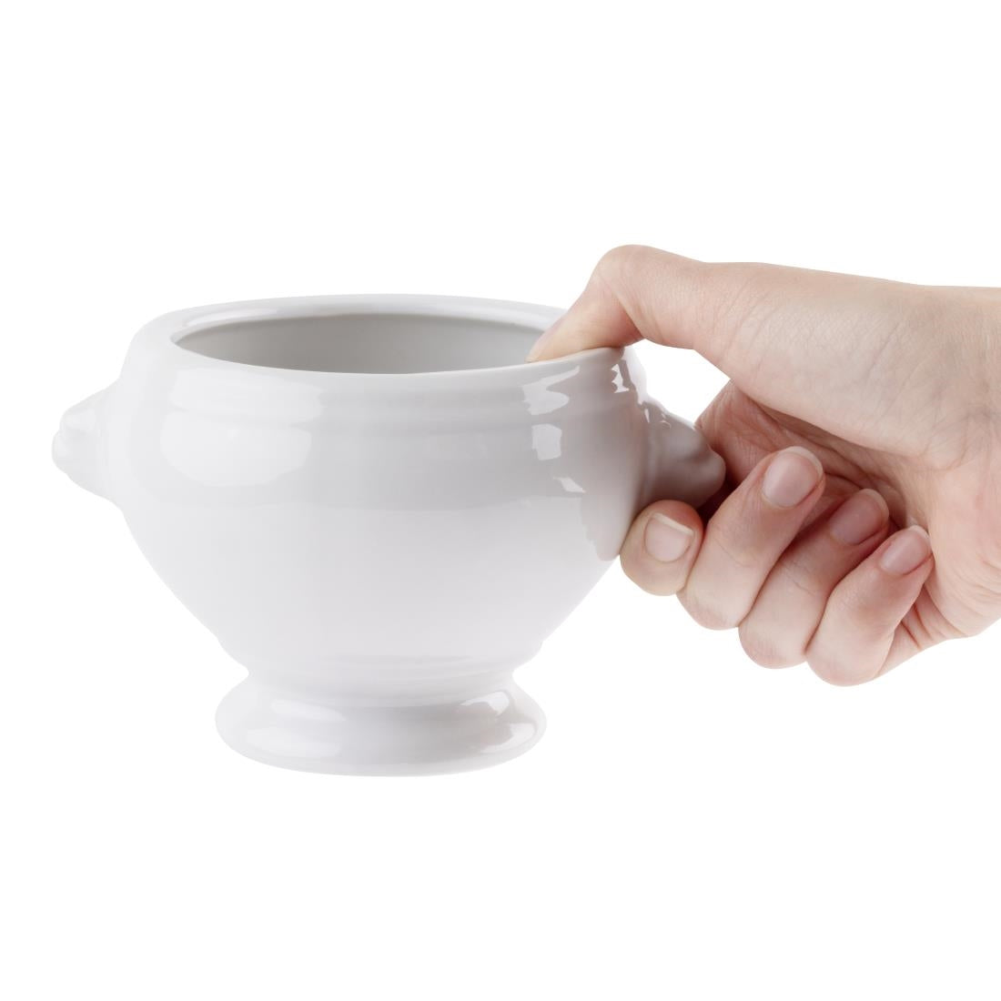 Olympia Whiteware Lion Head Soup Bowl - 105mm (6 Pack) (105(Ø)mm / 4.1" | Pack quantity: 6) • PAS-W442