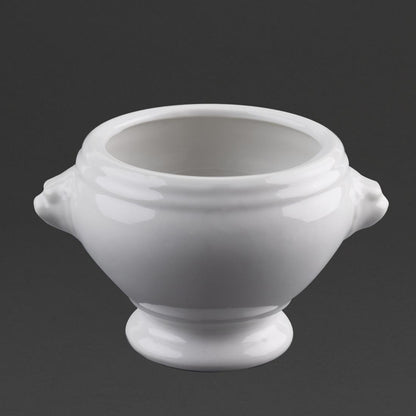Olympia Whiteware Lion Head Soup Bowl - 105mm (6 Pack) (105(Ø)mm / 4.1" | Pack quantity: 6) • PAS-W442