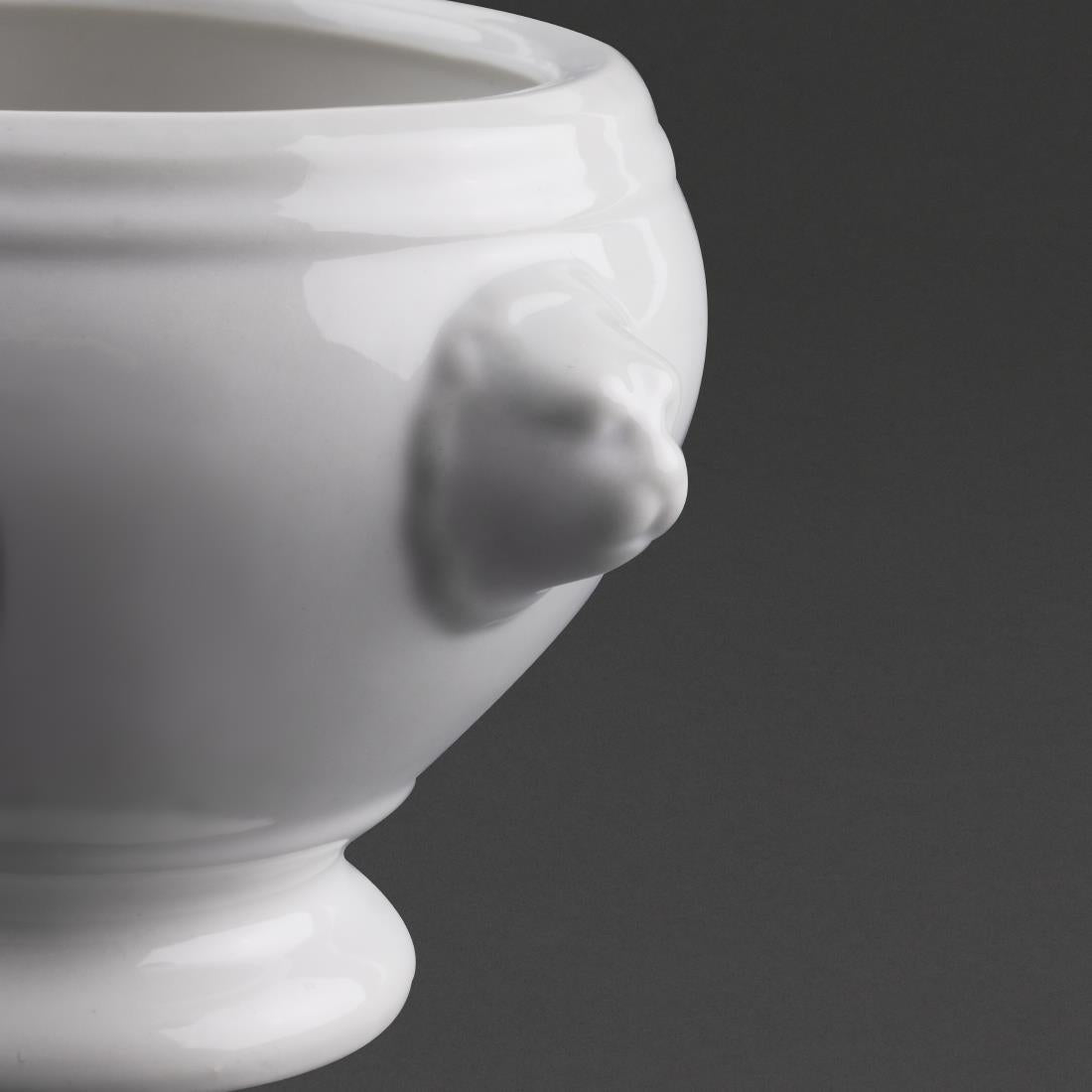 Olympia Whiteware Lion Head Soup Bowl - 105mm (6 Pack) (105(Ø)mm / 4.1" | Pack quantity: 6) • PAS-W442