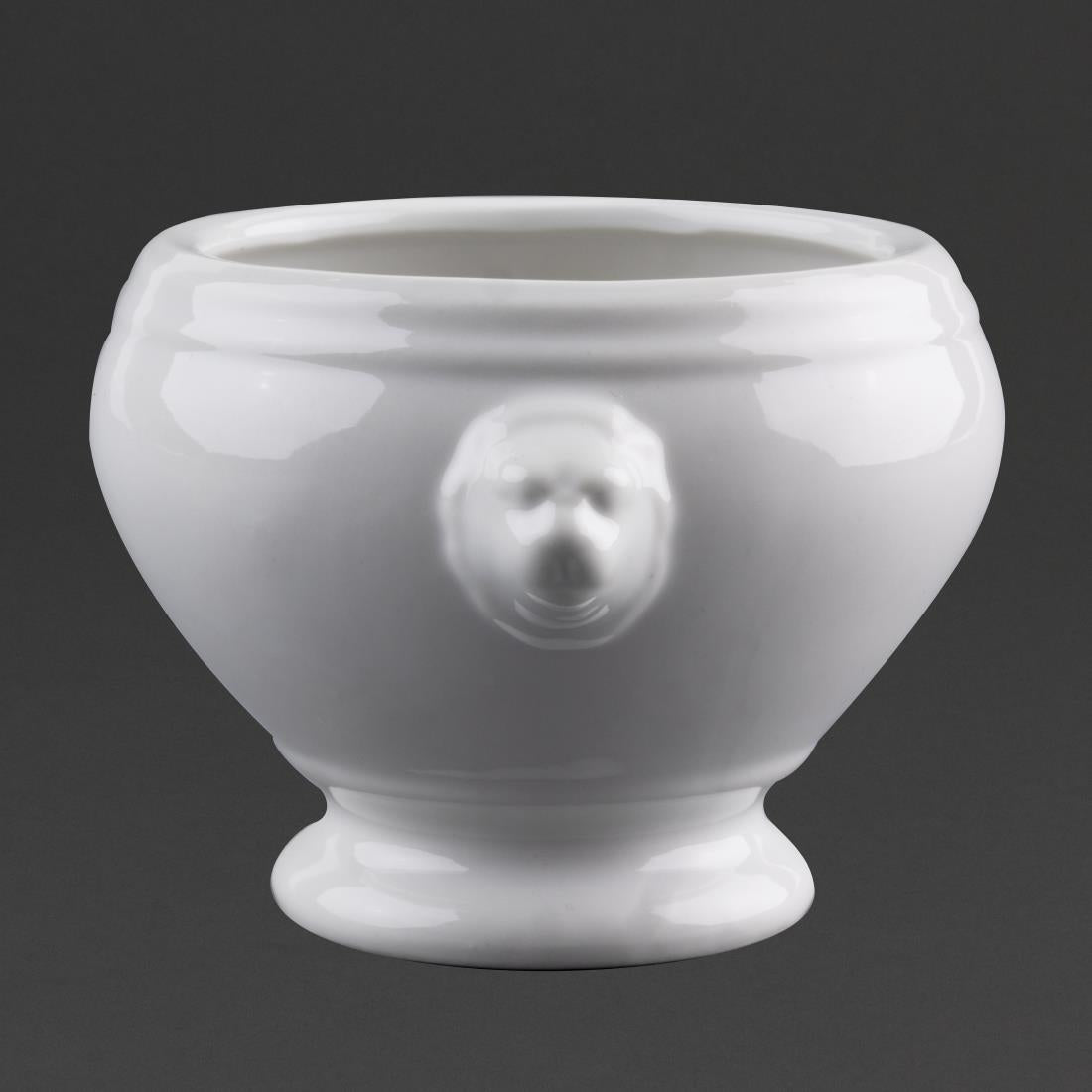 Olympia Whiteware Lion Head Soup Bowl - 105mm (6 Pack) (105(Ø)mm / 4.1" | Pack quantity: 6) • PAS-W442