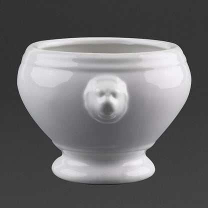Olympia Whiteware Lion Head Soup Bowl - 105mm (6 Pack) (105(Ø)mm / 4.1" | Pack quantity: 6) • PAS-W442