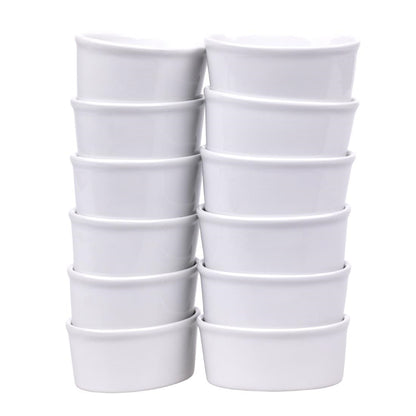 Olympia Whiteware Oval Ramekin - 100mm (12 Pack) • PAS-W445
