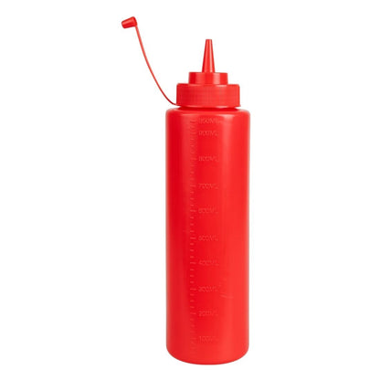 Vogue Red Squeeze Sauce Bottle 994ml • PAS-W833