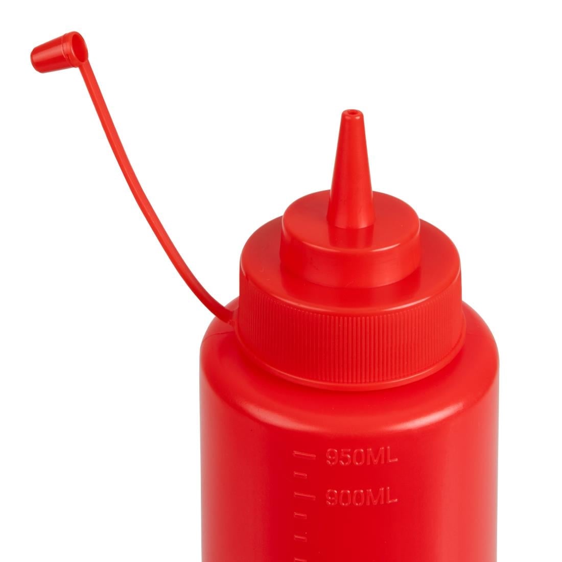 Vogue Red Squeeze Sauce Bottle 994ml • PAS-W833