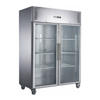 FED-X S/S Two Full Glass Door Upright Freezer - XURF1200G2V GRS-XURF1200G2V