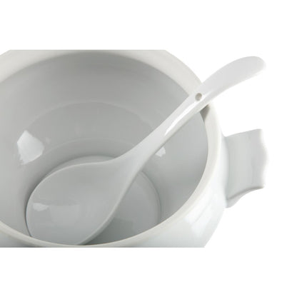 Olympia Whiteware Soup Tureen & Ladle White - 227x250mm • PAS-Y094