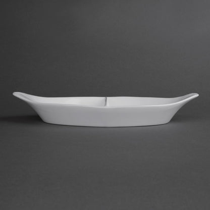 Olympia Divided Oval Eared Dishes 290 x 160mm (6 Pack) (Pack of 6) • PAS-Y100