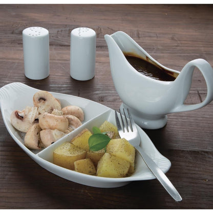 Olympia Divided Oval Eared Dishes 290 x 160mm (6 Pack) • PAS-Y100