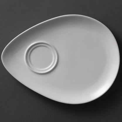 Olympia Whiteware Snack Plate White - 185x240mm (12 Pack) • PAS-Y102