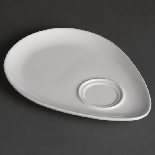 Olympia Whiteware Snack Plate White - 185x240mm (12 Pack) • PAS-Y102