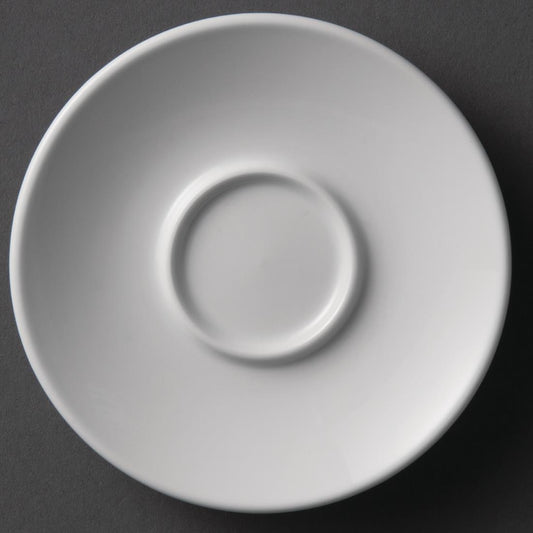 Olympia Whiteware Espresso Saucer White (Fits Y111) - 120mm 4 3/4" (12 Pack) (Colour: White | Pack quantity: 12 | 120mm / 4.75") • PAS-Y112