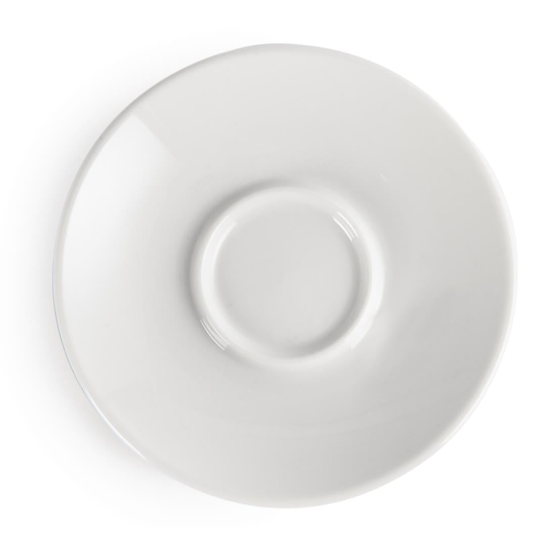 Olympia Whiteware Espresso Saucer White (Fits Y111) - 120mm 4 3/4" (12 Pack) (Colour: White | Pack quantity: 12 | 120mm / 4.75") • PAS-Y112
