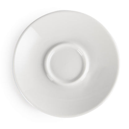 Olympia Whiteware Espresso Saucer White (Fits Y111) - 120mm 4 3/4" (12 Pack) (Colour: White | Pack quantity: 12 | 120mm / 4.75") • PAS-Y112