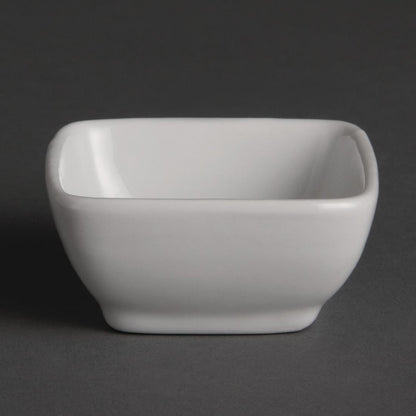Olympia Whiteware Miniature Rounded Square White - 60x60mm (12 Pack) (60 x 60mm / 2x2" | Pack quantity: 12) • PAS-Y137