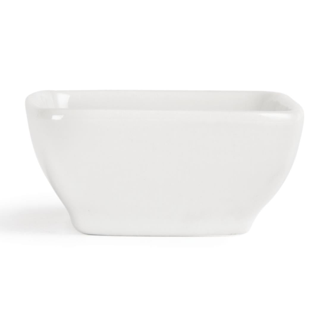 Olympia Whiteware Miniature Rounded Square White - 60x60mm (12 Pack) (60 x 60mm / 2x2" | Pack quantity: 12) • PAS-Y137