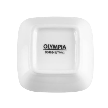 Olympia Whiteware Miniature Rounded Square White - 60x60mm (12 Pack) (60 x 60mm / 2x2" | Pack quantity: 12) • PAS-Y137