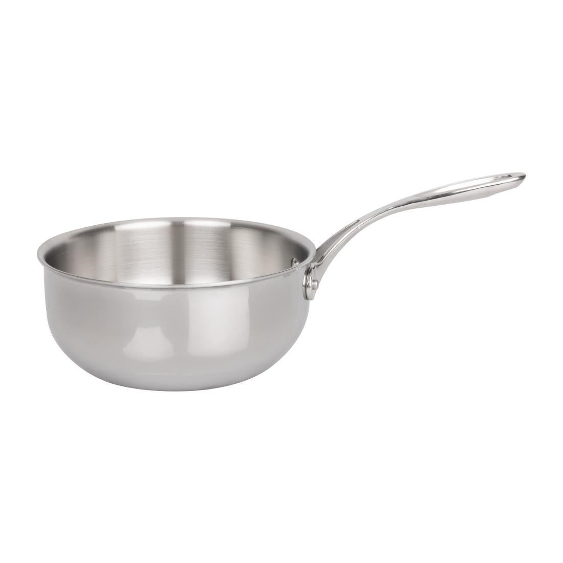Vogue Stainless Steel & Aluminium Tri-Wall Flared Sauté Pan 200mm • PAS-Y240
