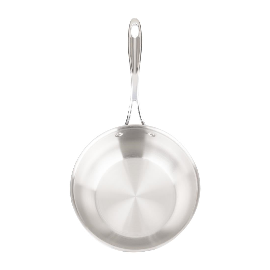 Vogue Stainless Steel & Aluminium Tri-Wall Flared Sauté Pan 200mm • PAS-Y240