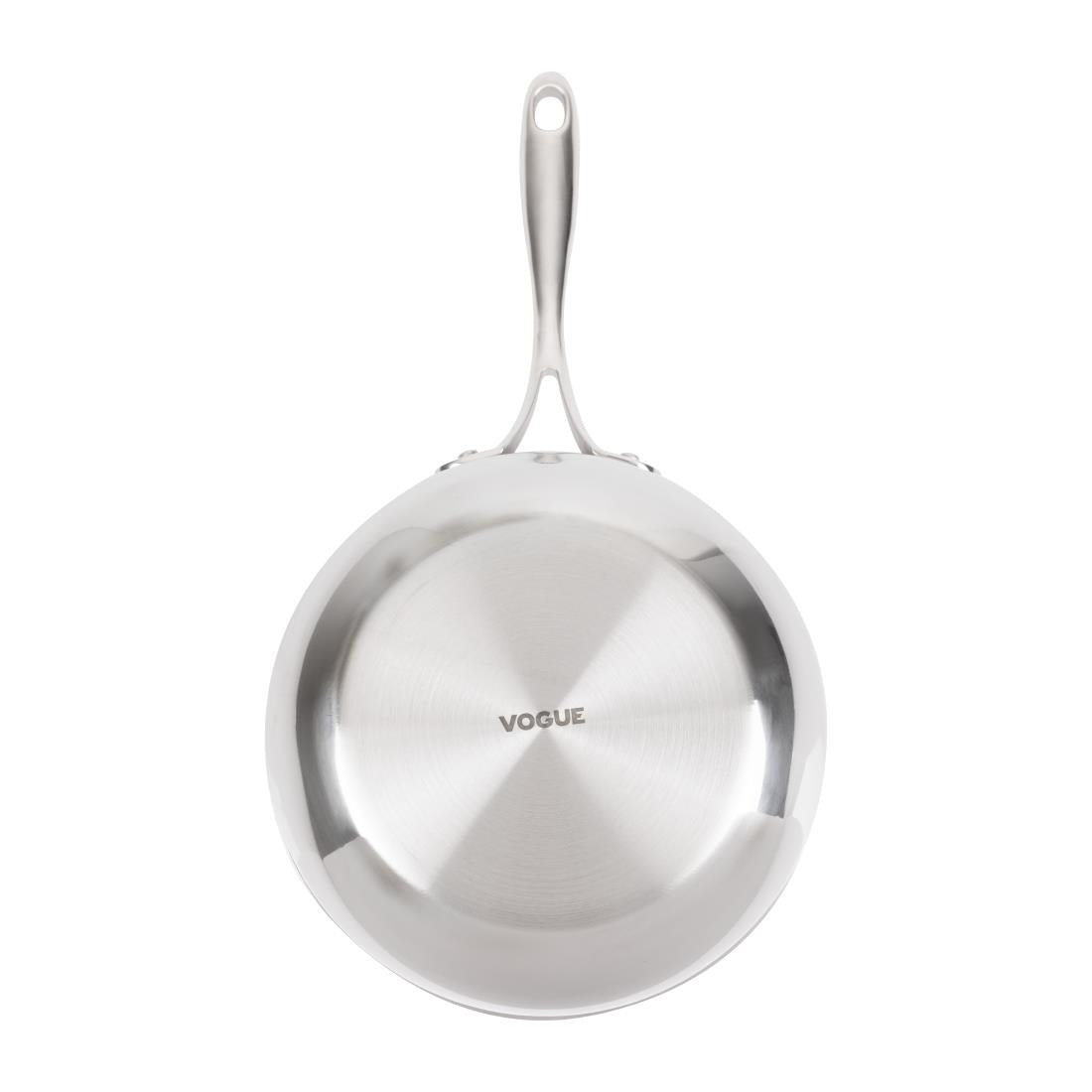 Vogue Stainless Steel & Aluminium Tri-Wall Flared Sauté Pan 200mm • PAS-Y240