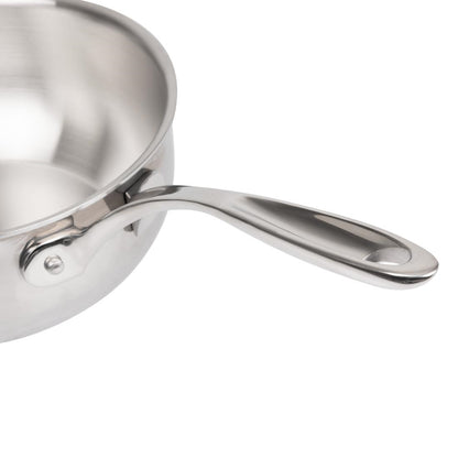 Vogue Stainless Steel & Aluminium Tri-Wall Flared Sauté Pan 200mm • PAS-Y240
