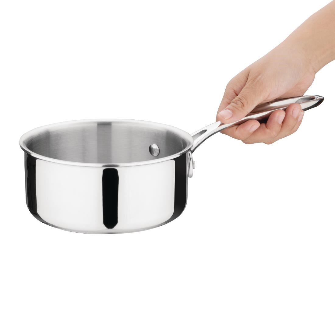 Vogue Stainless Steel & Aluminium Tri-Wall Saucepan 140mm • PAS-Y244