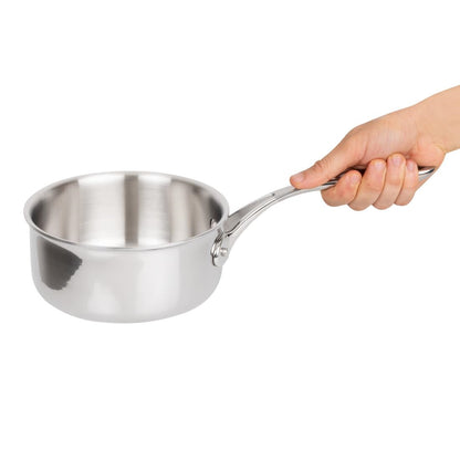 Vogue Stainless Steel & Aluminium Tri-Wall Saucepan 160mm • PAS-Y245