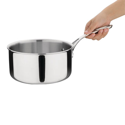 Vogue Stainless Steel & Aluminium Tri-Wall Saucepan 200mm • PAS-Y246