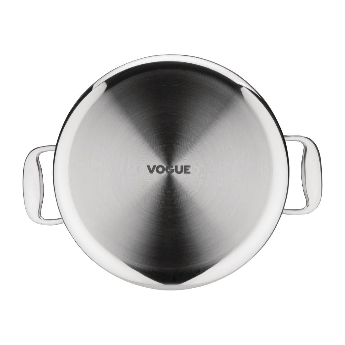 Vogue Stainless Steel & Aluminium Tri-Wall Stew Pan 240mm • PAS-Y255