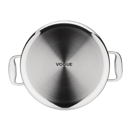 Vogue Stainless Steel & Aluminium Tri-Wall Stew Pan 240mm • PAS-Y255