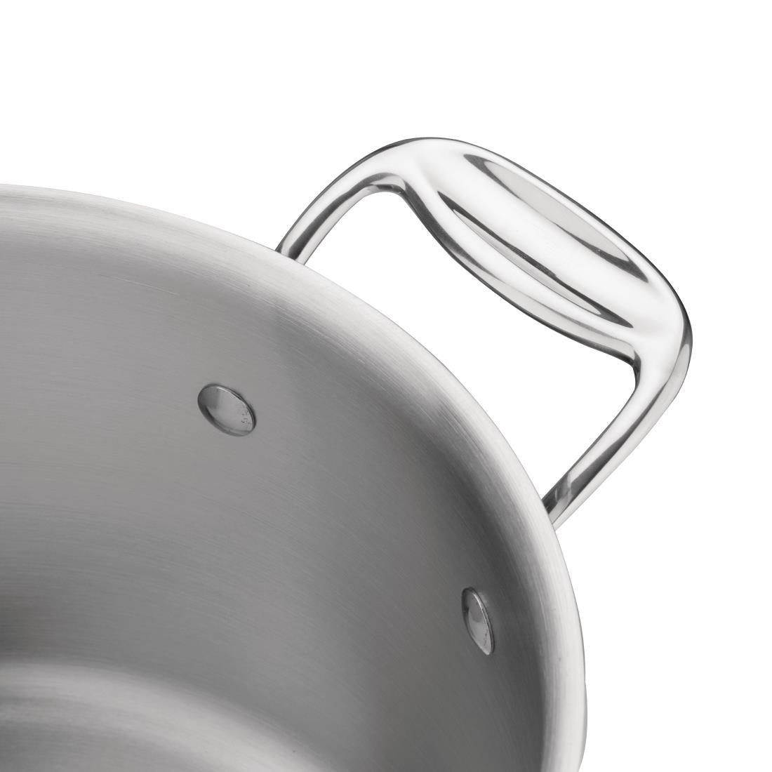 Vogue Stainless Steel & Aluminium Tri-Wall Stew Pan 240mm • PAS-Y255