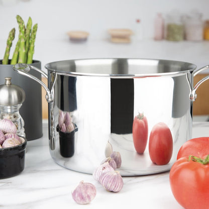Vogue Stainless Steel & Aluminium Tri-Wall Stew Pan 240mm • PAS-Y255