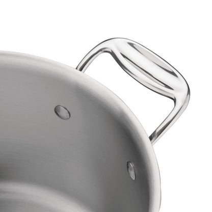 Vogue Stainless Steel & Aluminium Tri-Wall Stew Pan 280mm • PAS-Y256