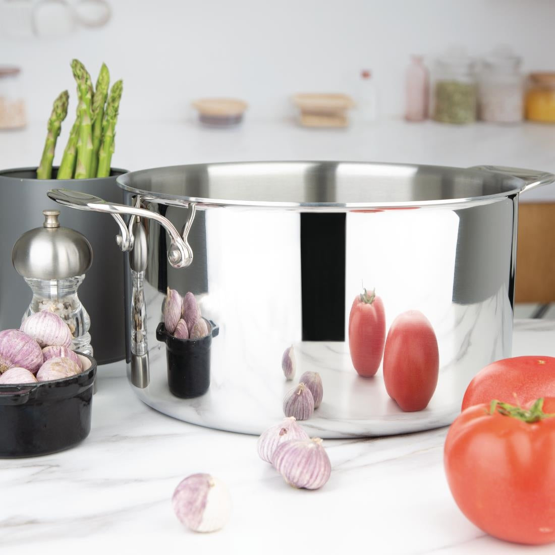 Vogue Stainless Steel & Aluminium Tri-Wall Stew Pan 280mm • PAS-Y256