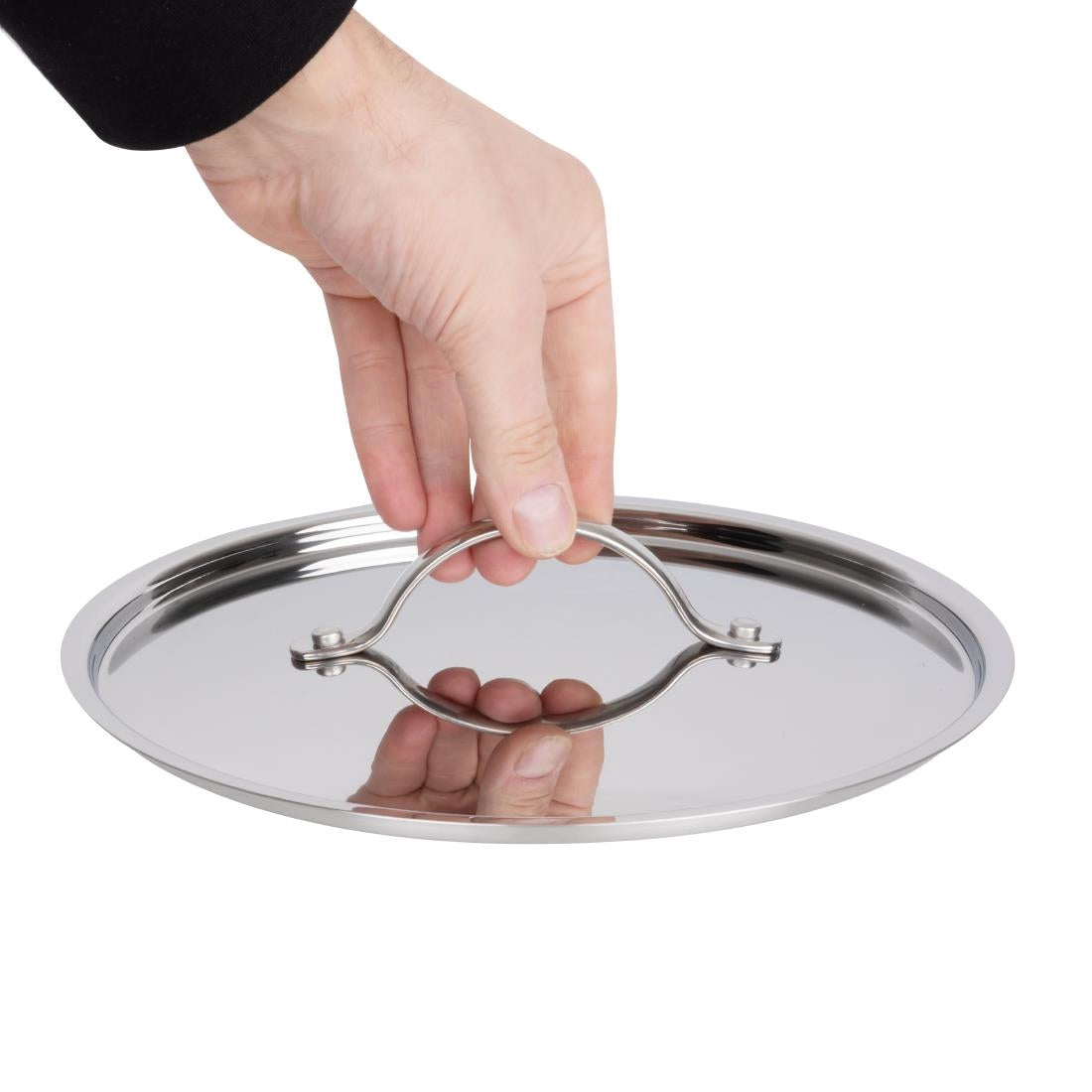 Vogue Stainless Steel & Aluminium Tri-Wall Stew Pan Lid 240mm • PAS-Y425
