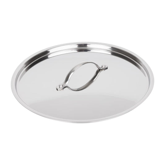 Vogue Stainless Steel & Aluminium Tri-Wall Stew Pan Lid 280mm • PAS-Y426