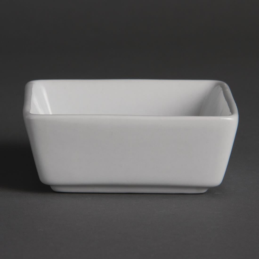 Olympia Whiteware Mini Square Dish - 80x80x35mm (12 Pack) • PAS-Y729