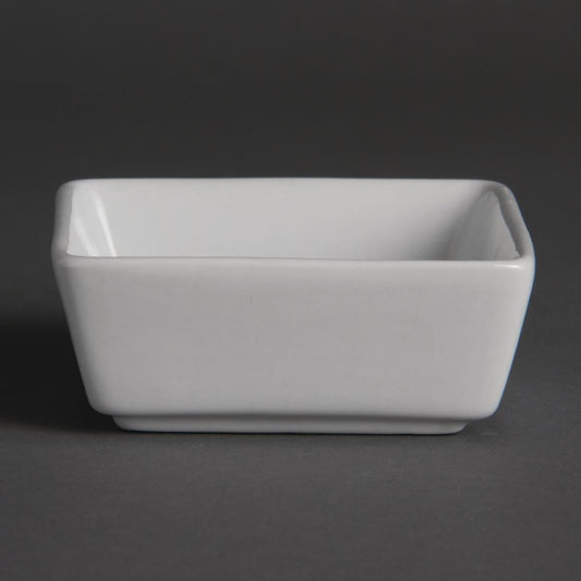 Olympia Whiteware Mini Square Dish - 80x80x35mm (12 Pack) • PAS-Y729
